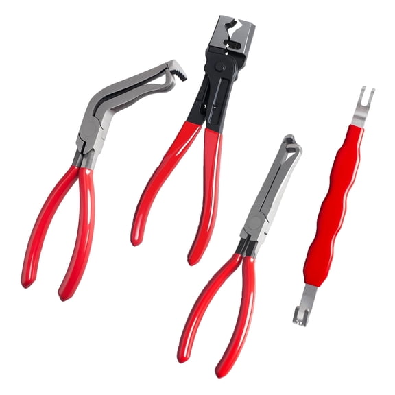 4PCS Electrical Disconnect Pliers Set for Cars Trucks, Automotive Connector Removal Tool with Hose Clamp Pliers, Disconnect Tool and Connector Separator