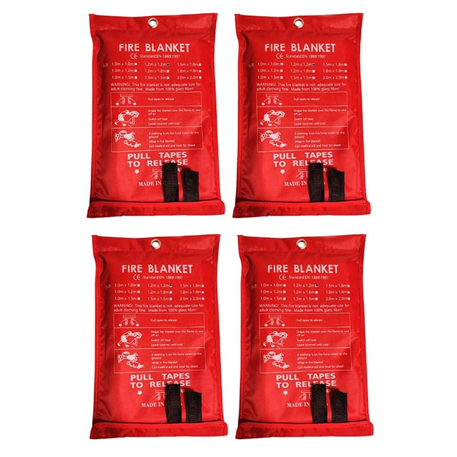 4PCS Emergency Fire Blanket, Fire Blanket, Fire Suppression Blanket for
