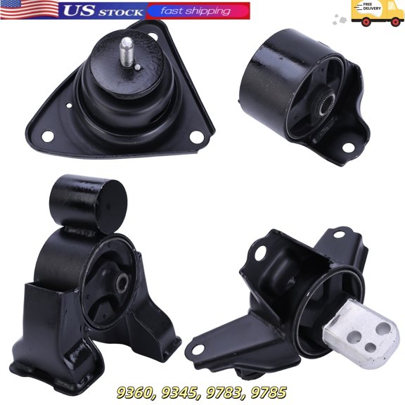 4PCS Engine Motor & Trans Mount for Auto Compatible for Kia forte 2.0L 2.4L 2010-2013 Auto Trans 9360 9345 9783 9785