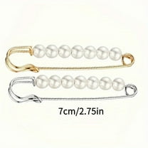 4PCS Faux Pearl Shawl and Scarf Pin Set, Elegant Hijab Safety Clips, Waist Buckle Clasps, Stylish Brooch Accessories for Sweaters, Coats, and Women’s Clothing