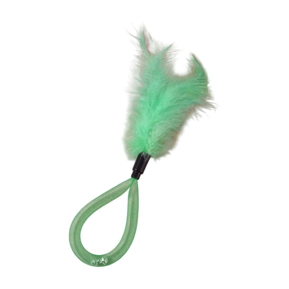 4PCS Feather Frenzy Interactive Cat Wands – Feather Teasers with Mesh Handles and Bells,Chase and Pounce Toys for Indoor Kittens