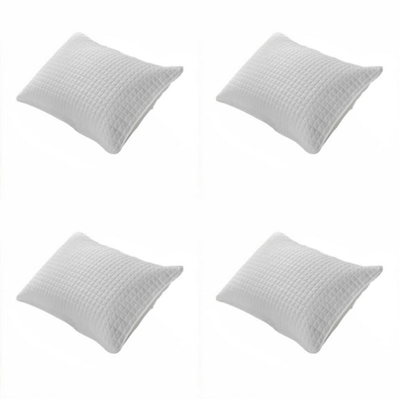 4PCS Feather Down Pillow for Sleeping Decorative Pillows for Back, Stomach or Side Sleepers Pillows With Soft Cotton Cover Bed Sleeping Pillows King Size
