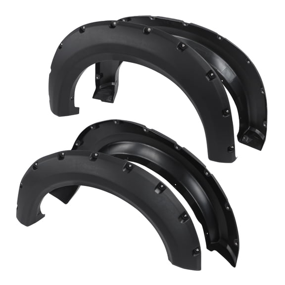 4PCS Fender Flares Fit For Ford F150 2009-2014 Styleside with 67.0"/ 78.8" / 97.4" Bed Models Only (Not Fit Platinum and Raptor Models) FO1269100 FO1268100 Textured Pocket-Riveted