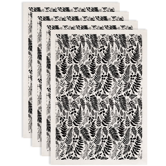 4PCS Ferns Underglaze Paper Transfer Plants Nature Transfer Paper