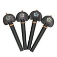 thumbnail image 1 of 4PCS Fine Tune Peg Black Ebony Pre Punched Handmade Wear Resistant Cello Tuning Peg for Replacement, 1 of 8
