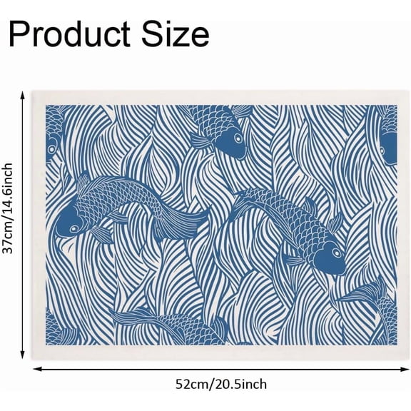 4PCS Fish and Waves Underglaze Transfers for Pottery Chinese Style Transfer Stickers Ceramic Decals Ceramic Underglaze Transfers for Pottery Enamel Decal Waterslide Decal