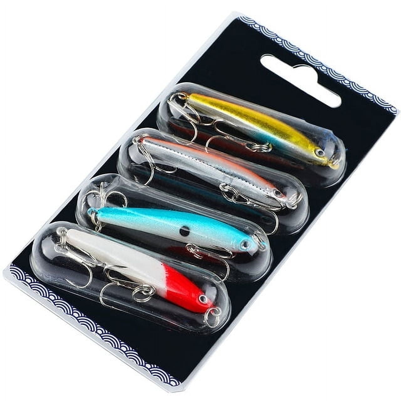 4PCS Fish bait Set Wobbler Hard Fishing Lures Jigs Anti-corrosion Low Hook