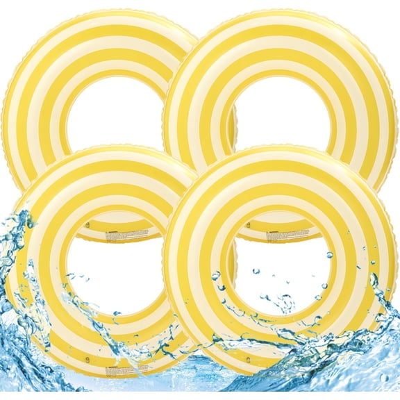 4PCS Floats for Adults Rings Lollipop Striped Pool Float Large Swim Ring for Adults,35 Inch Classic Striped Teens Adult Inner Tubes Summer Beach Bachelorette Party