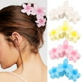 thumbnail image 1 of 4PCS Flower Hair Claw Clips for Women Flower Hair Clips Non-slip Cute Claw Clips Hawaiian Flower Hair Clip for Thick Thin Hair Strong Hold Hair Claws Hair Accessories for Women Girls, 1 of 6