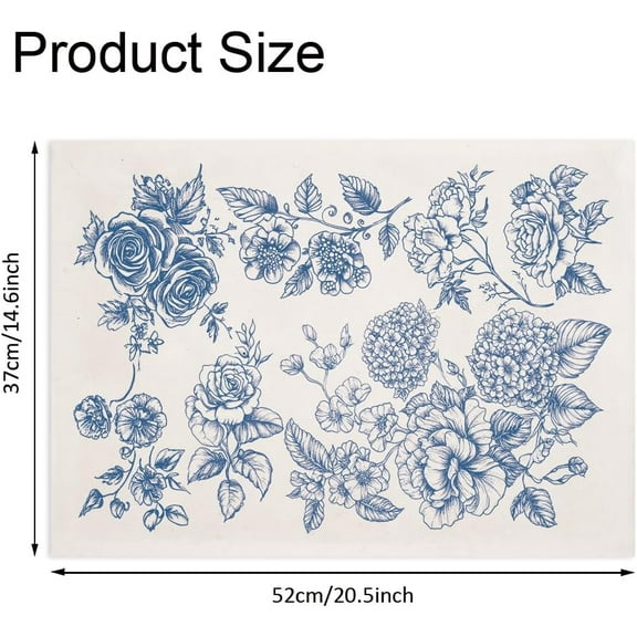 4PCS Flowers Underglaze Transfers for Pottery Peony Hydrangea Trumpet Transfer Stickers Ceramic Decals Ceramic Underglaze Transfers for Pottery Overglaze Enamel Decal Waterslide Decal