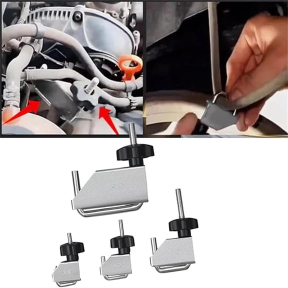 4PCS Fluid Line Hose Pinch Off Pliers Set, Heavy-Duty Automotive Fluid Line Clamp, 3/8in, 1/2in, 1in, 1-3/4in, for Flexible Fuel Line Coolant Radiator Brake Hoses
