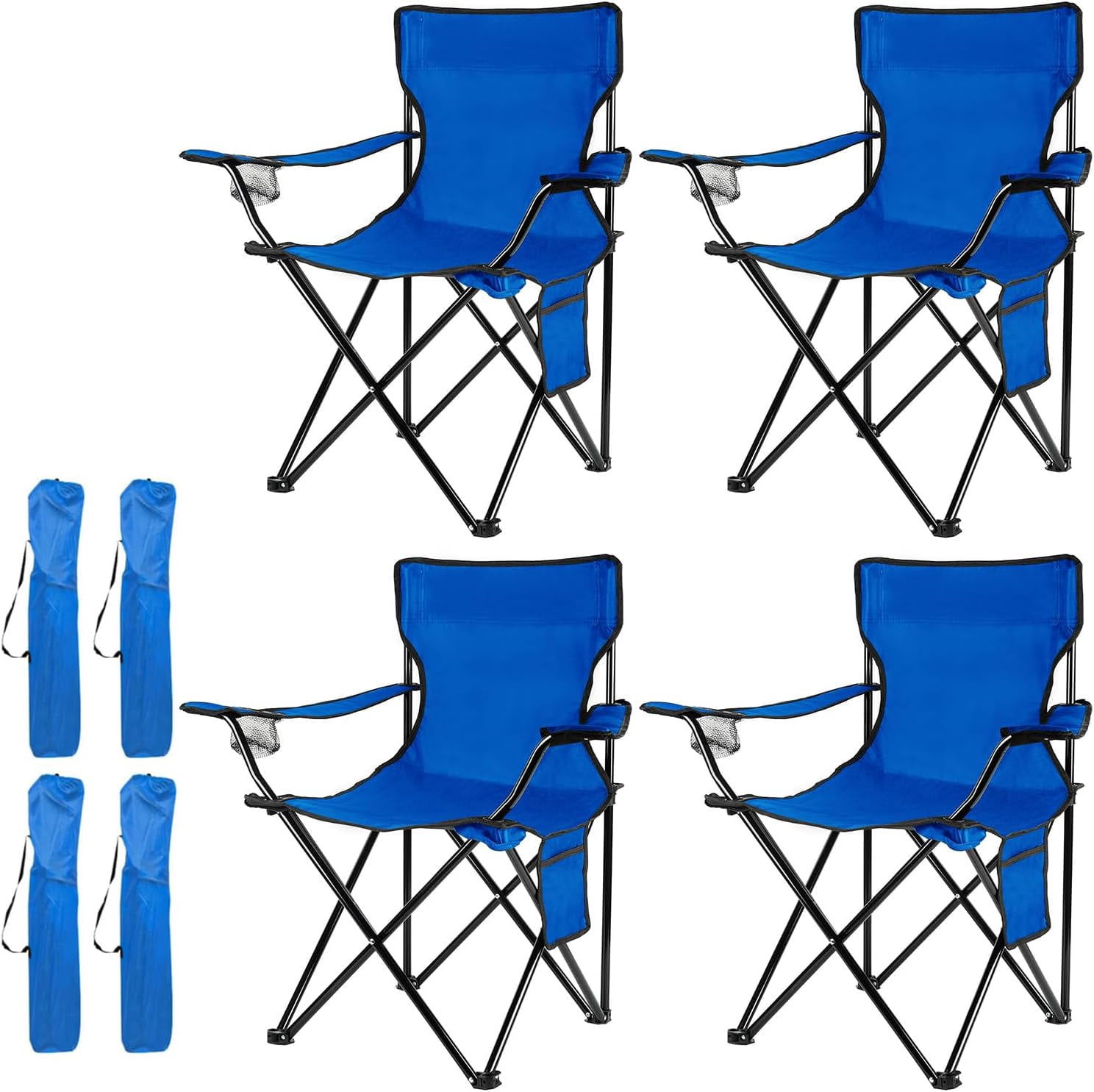 4PCS Folding Camping Chairs-Lightweight, Installation-Free, Portable ...