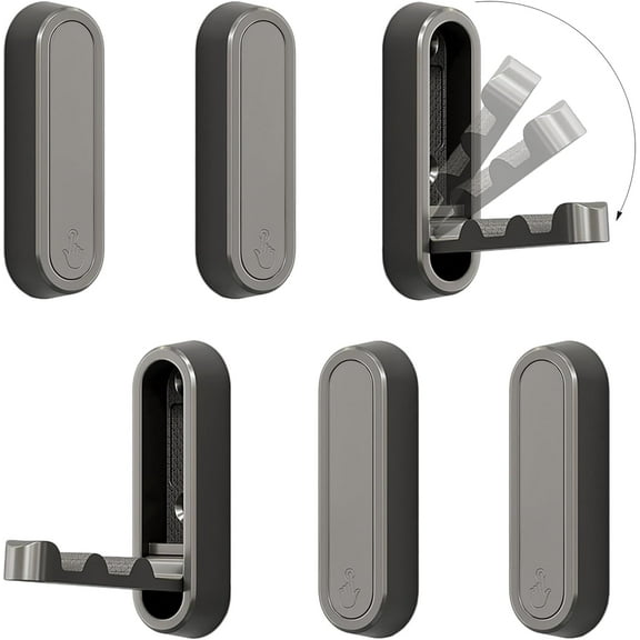 4PCS Folding Coat Hook, Heavy Duty Wall Hooks Made of Zinc Alloy, Foldable Gold Wall Hooks for Hanging Coats, Scarves, Hats, Bathrobes, Keys, Bags (Gold)