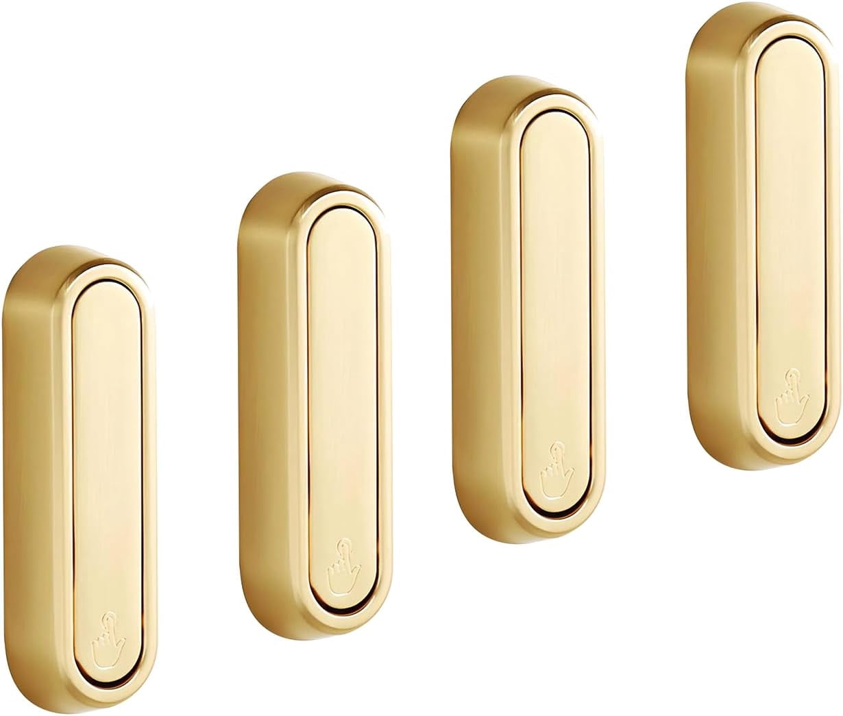 4PCS Folding Coat Hooks, Gold Wall Mounted Flip Down Heavy Duty Robe ...