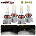 thumbnail image 1 of 4PCS For INFINITI QX50 2014-2017 H11 LED Headlight Bulbs H8 H9 High Low Beam Kit Replacement 6000K White, 1 of 10