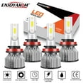 thumbnail image 1 of 4PCS For Volvo S80 2007-2013 H11 LED Headlight Bulbs H8 H9 High Low Beam Kit Replacement 6000K White, 1 of 10