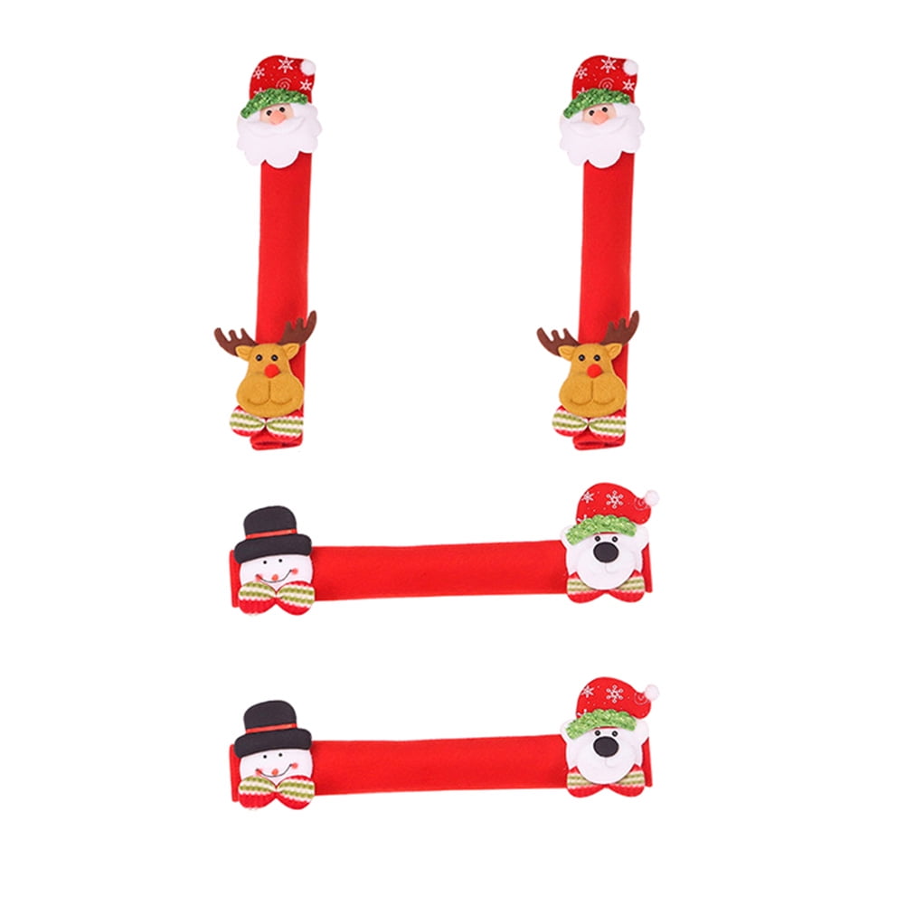 4PCS Fridge Handle Covers Christmas Theme Door Handle Protector