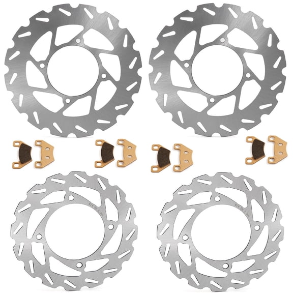 4PCS Front Rear Brake Disc Rotors Pads for Arctic Cat Wildcat 1000 GT 2011-2012 XTZ 1000 Prowler 10-14