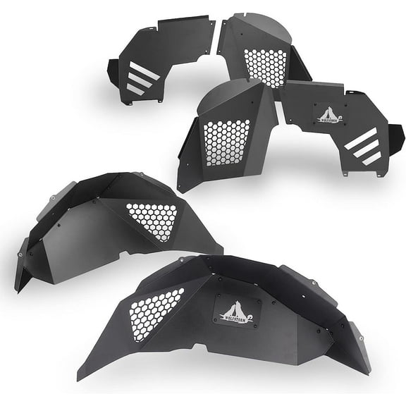 4PCS Front & Rear Fender Flares+Inner Fender Liners Set for 2018-2023 Jeep Wrangler JL & JL Unlimited 2-Door & 4-Door Steel