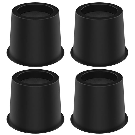 4PCS Furniture Bed Risers 4", Black Plastic Sofa Risers, High Load-bearing Capacity, Sofa Risers for Various Furniture, Adds 3" Storage Space