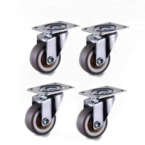 4PCS Furniture Caster 1/2 inches Soft Rubber Universal Wheel Swivel Caster Roller Wheel For Platform Trolley Accessory Furniture
