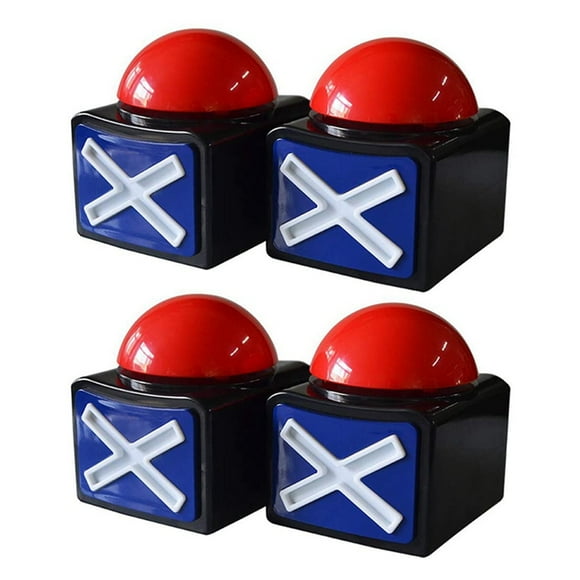 4PCS Game Answer Buzzer , Alarm Sound Play Button with Light Trivia Quiz Got Talent Toys