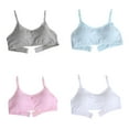 thumbnail image 1 of 4PCS Girls Training Bras Teens Sports Bras for Kids 8-10,10-12,12-14,14-16 Years Cotton Wireless Light Padded Bralette, 1 of 6