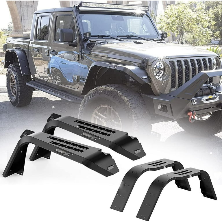 4PCS Gladiator Front+Rear Fender Flares for 2019-2024 JEEP