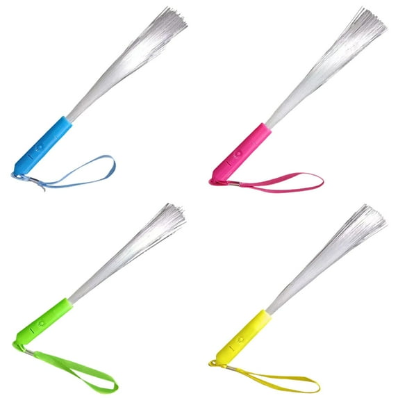 4PCS Glow Sticks Toys Party Favors Supplies, Light Up Fiber Optic Wand Sparklers Fireworks Sticks, Neon Accessories Decorations for Mardi Gras,Carnival,Wedding,Birthday,Camping