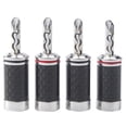 thumbnail image 2 of 4x 45 Degree Locking Banana Plugs – Rhodium Plated HiFi Audio Speaker Connectors 2 of 4