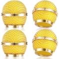 thumbnail image 1 of 4PCS Golden Mic Grille Replacement, Mesh Microphone Grill Head for Sm58 Wireless Microphone & Wired Mics, Performance Plus Microphones Replacement Universal Screen Fits for SM58 SM58S Beta58a, 1 of 4