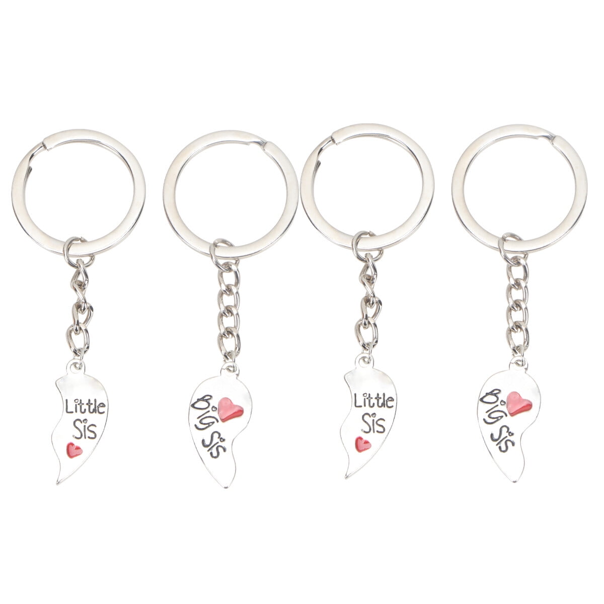 4PCS Good Sister Keychains Set Creative Best Friend Key Chain Love