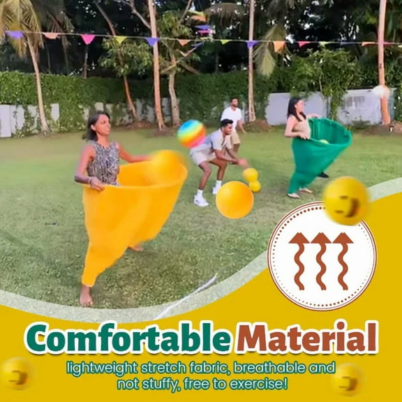 Granny Pants Yard Game,Granny Pants Outdoor Game with Bouncy Balls,Granny Pant Party Rush! - The Ultimate Backyard Party Games! Team Relay Family Reunion Field Games Set