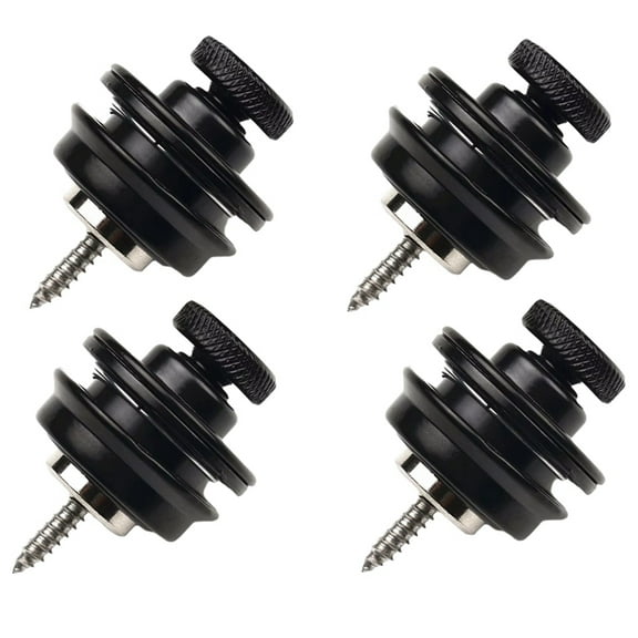 4PCS Guitar Strap Lock Heavy Duty Metal Button Security Straplock for Electric Acoustic Guitar Ukulele
