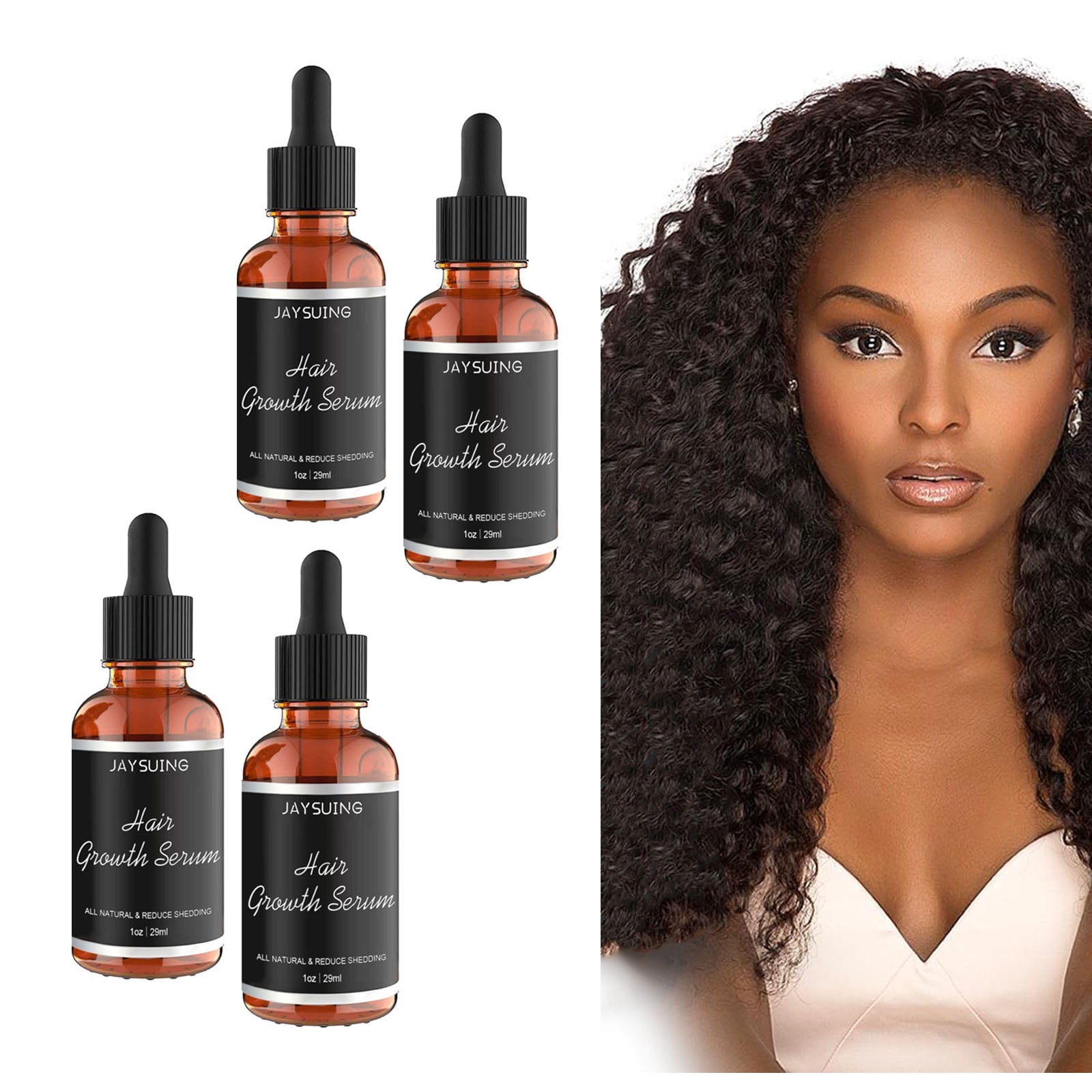4PCS Hair Growth Serum African Olives,Hair Growth Serum, Love Hair Serum, African Hair Oil, For Dry Hair, Thicker Fuller, Hair Loss Oil