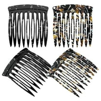 4PCS Hair Side Combs - Small French Side Hair Comb Clips for Women Decorative Bun Twist Hair Accessories