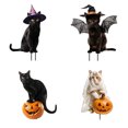 thumbnail image 1 of 4PCS Halloween Black Cat Decorations Outdoor, Black Cat Decor Yard Signs with Stakes, Scary Silhouette with Witch Hat, Waterproof Lawn Decorations for Kids Family Home Party Halloween Black Cat Decor, 1 of 9