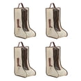 thumbnail image 1 of 4PCS Hand Carry Shoe Storage Bag Transparency Waterproof Dustproof Boot Organizers Bag with Zippered Closure Travel Use, 1 of 7
