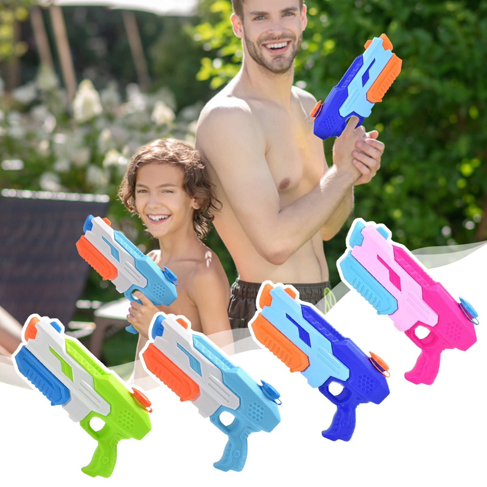 4PCS Hand Pump Water Gun, Small Capacity Rapid-Fire Shooting, Perfect for Outdoor Summer Fun, Pool and Backyard Water Play
