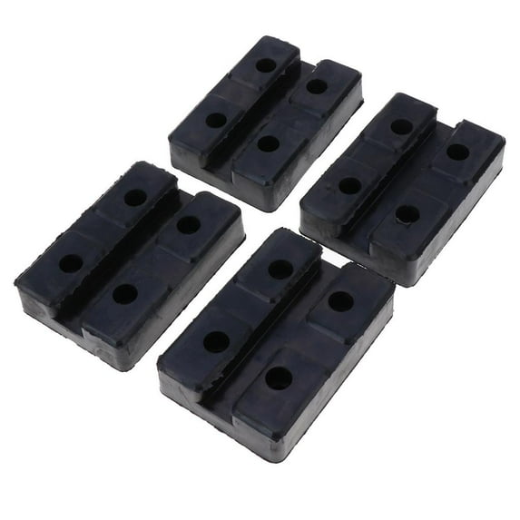 4PCS Heavy Duty Rubber Arm Pads Equipment Black Square