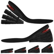 4PCS Height Increasing Shoe Insoles, 3-Tier Height Increasing Shoe Insoles, Adjustable Air Cushion Insoles with Shock-absorption, Shock Absorbing Insoles for Men Women