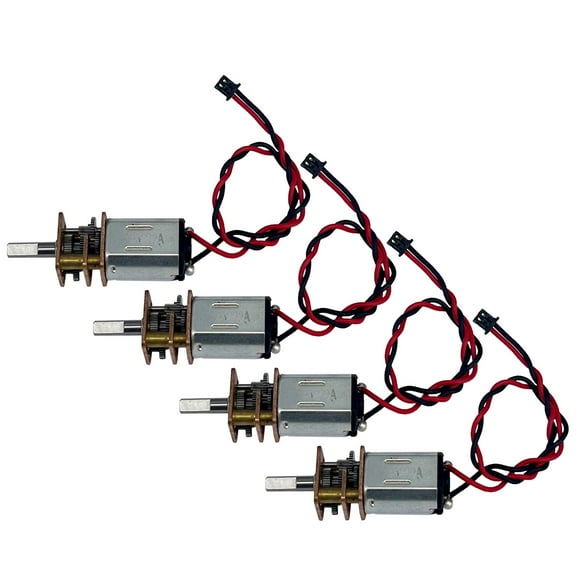 4PCS High Efficiency DC3V-6V Miniature Gear Motor Robust Metal Construction Reduction Motor For Robot Craft Toy