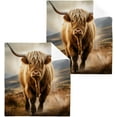 thumbnail image 1 of 4PCS Highland Cow Towels Cotton Washcloths Set,Quick Drying & Absorbent Soft Bathroom Hand Towel Lightweight & Portable Fingertip Towel Decor Gift, 1 of 7