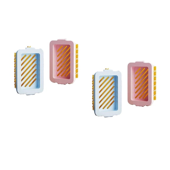 4PCS Highly Elastic Mesh Soap Bubble Box Laundry Soap Bubble Box Lathering Soap Bo G4451