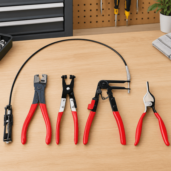 Pilerss 4PCS Hose Clamp Pliers, Spring Clamp Plier, Self-Tightening Hose Clamps ...