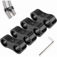 thumbnail image 1 of 4PCS Hose Separator Clamp, Aluminum Fuel Line Mounting Clamps with Wrench, Divider Hose Fitting Adapter Fit for Fuel Hose, Oil Line, Brake Line, Water Pipe and Gas Line (10AN), 1 of 5