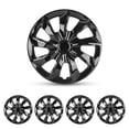 thumbnail image 1 of 4Pcs Hubcap Wheel Cover Replacement 17" Hub Caps Universal Wheel Rim Cover ABS Material Exterior Accessories Snap on Car Truck SUV -17-inch,Black Lacquer, 1 of 7
