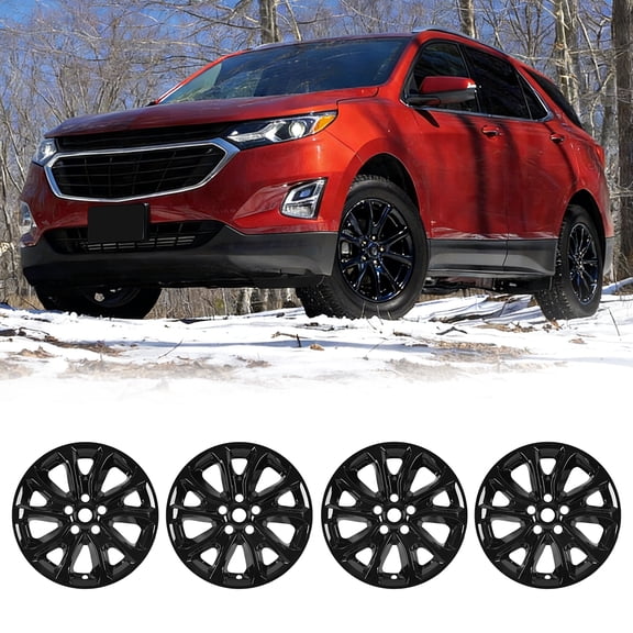 4PCS Hubcaps,17 inch Alloy Wheel Wheel Skins for Chevrolet Equinox 2018 2019 2020 2021,Black Lacquer