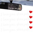 thumbnail image 1 of 4PCS I Love You Drive Safe Car Sticker, Drive Safe I Love You Mirror Sticker Rearview Mirror Decal, Car Window Decals for Women, Valentines Day Gifts for Family, Her, Him(white,8pcs), 1 of 7