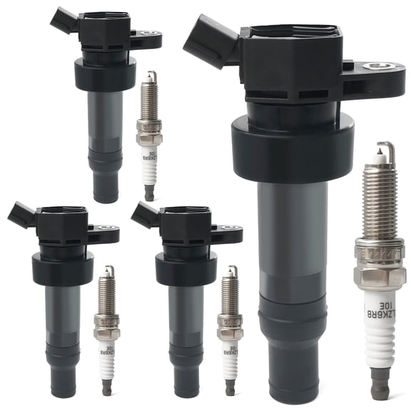 4PCS Ignition Coil Packs & Iridium Spark Plugs Compatible with 1.6L L4 2012-2019 Kia Soul Rio, 2012-2019 Hyundai Accent, 2012-2017 Hyundai Veloster Replace UF652 273012B100 93815 SILZKR6B10E C1803